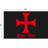 Templar Deus Vult Flag 3x5ft Medieval Crusader Knight Banner 100%