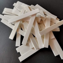 Vencetmat 6Pcs Unbleached Blank & Uncut Guitar Saddles Pure Bone for Electric & Acoustic & Classical & Cigar Guitar, Mandolin, Banjo, Ukulele Part DIY