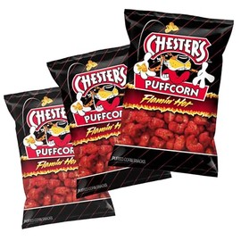 Chestes Flamin Hot Puffcorn, 2 oz, Pack of 3