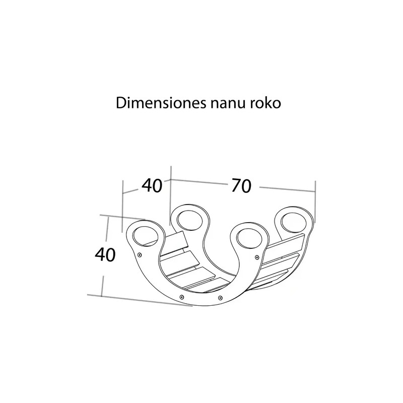 Nanu Triángulo Evolutivo Pikler Mediano Con Rampa Y Balancín Color