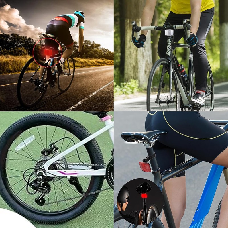 XINYUICEAN Reflectores de Bicicletas, 6 Reflectores de Plástico para Bicicleta