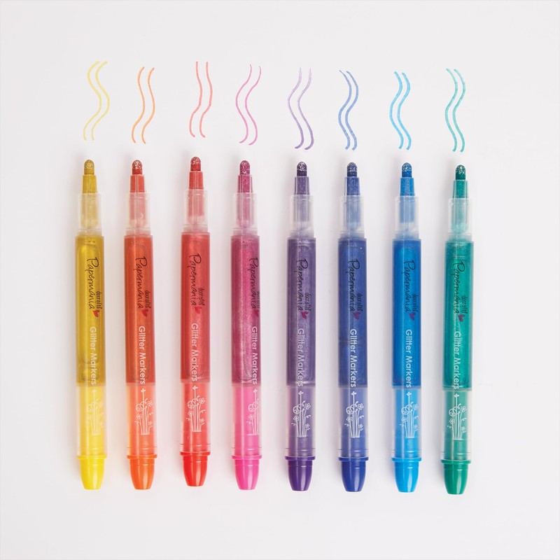 Docrafts Papermaina Marker Bundle, 1 Pack Of 8 Metallic Bullet
