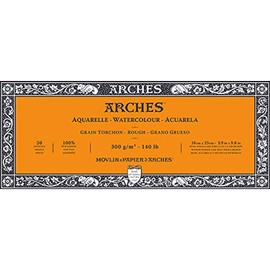 Arches 1795081 Pad of 20 Sheets Watercolour White Tea Towel 10 cm x 25 cm 300 g/m²