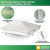 GreenLighting 6x6 Aluminum Pyramid Post Cap Cover (White 4 Pack)