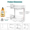 Housolution Under Sink Organizer, 2 Tier Metal Pull Out Under