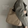 VITAFELICE sib-20002n Women's Genuine Cowhide Leather One-Handle Tote Bag, grey