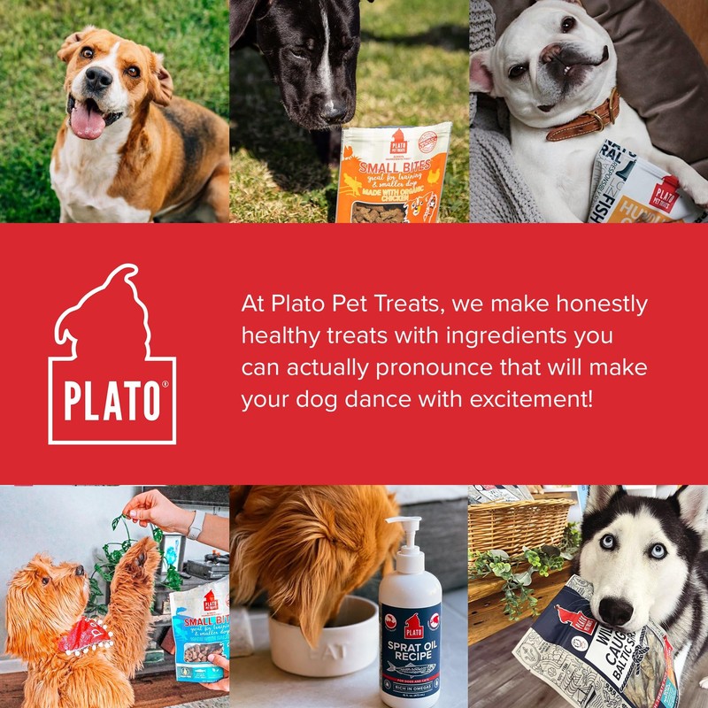 Plato Pet Treats Small Bites - Air-Dried Training Treats for