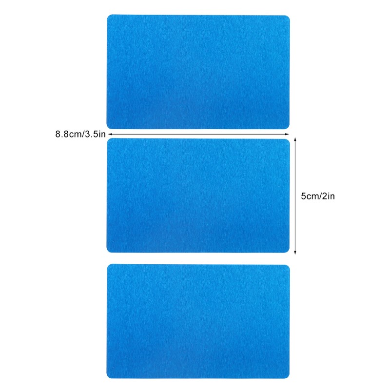 50Pcs Blue 0.45mm Thicken Marking Metal Card Test Material Nameplate