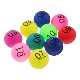 TOYANDONA 10pcs Raffle Balls Numbers 1-10 Bingo Balls Sphere Game Balls Small Numbered Plastic Ball Games for Game Night Large Group Activities
