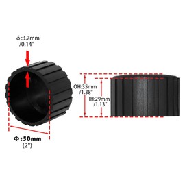 Flyshop Chair Leg Tips Caps Furniture Floor Protectors Anti-Slip Premium Rubber Chair Leg Caps, Black, Round, 2 inch, 50 mm, 4 PCS