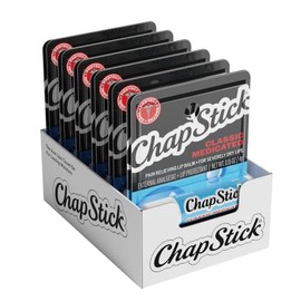 ChapStick Classic Tubos de bálsamo labial medicado, tratamiento de labios agrietados y protector de la piel - 0.15x12 Oz                              