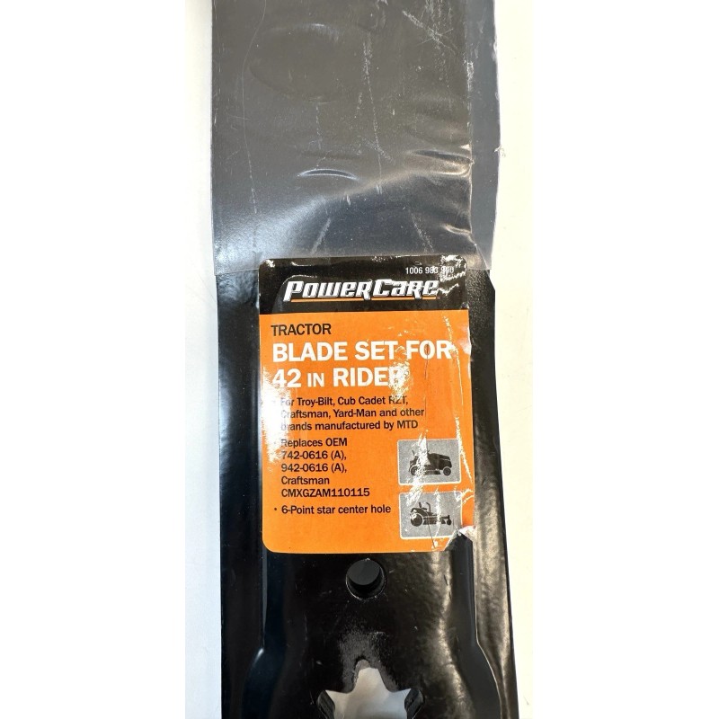 Power Care 42 in Mulching Blade Set For Lawn Mowers
