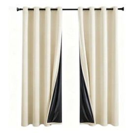 2pz Cortinas Blackout For Recamara Sala Elegantes 214x160cm