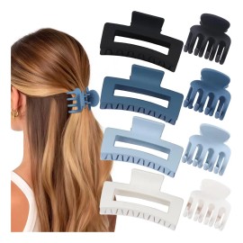 Juego De 8 Pinzas Para El Cabello Smksl, Tamaño Mediano Y Pe