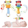 Ballery Baby Soft Rattle Sensory Toys, 2 Pack Rattle Baby