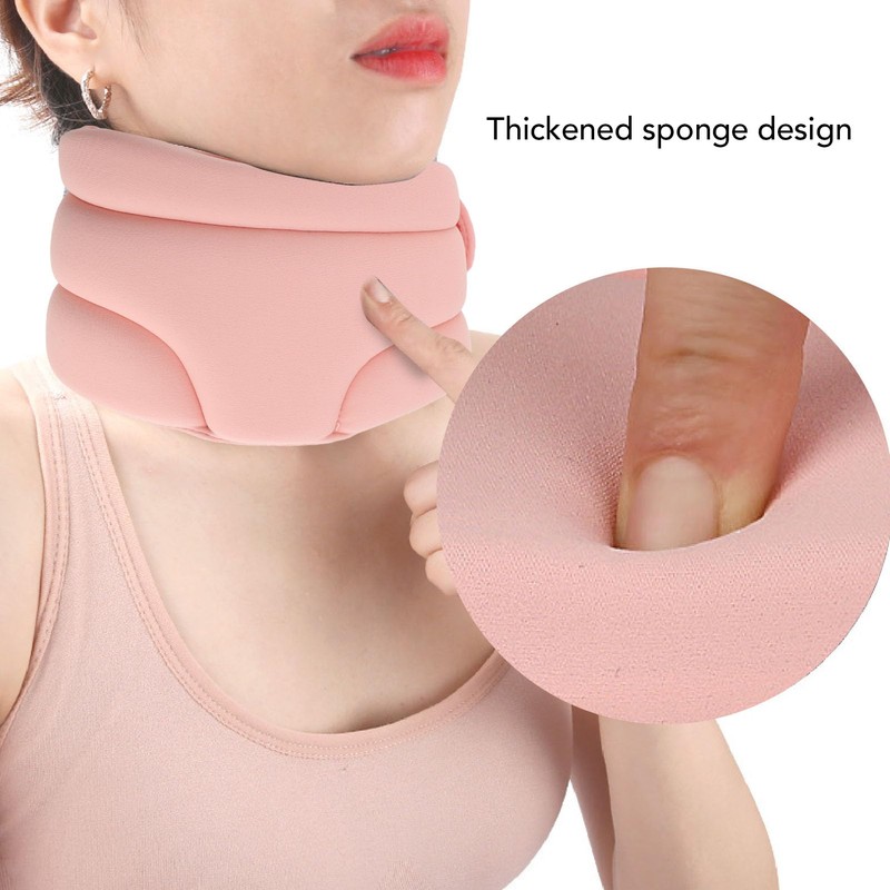Collarín, Collarín Cervical Ajustable Ergonómico para Mujeres para Dormir (Rosado)