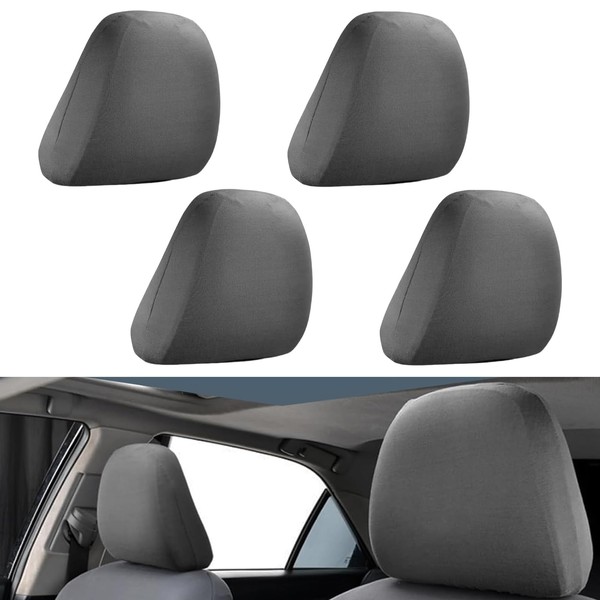 JAONLD Headrest Covers Car Pack of 4 Universal Headrest Cover