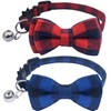 KUDES 2 Pack/Set Cat Collar Breakaway with Cute Bow Tie