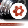 EMSea 4X 25mm Barbell Bar Hex Nuts 1 Inch Red