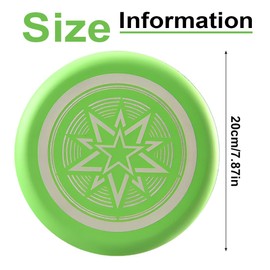 OHREN 1 x Professional Throwing Disc Frisbee for Adults and Children, Sports, Games and Outdoor Fun, Prevention of Injuries from Soft Plastic (Luminous)