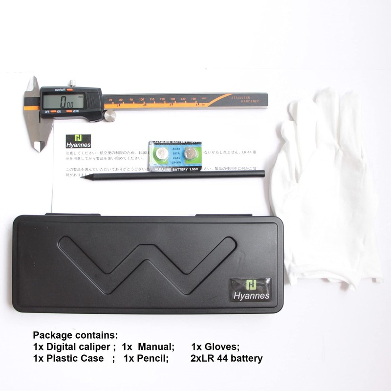 Auto-Off Inch/Millimeter/Fraction 6 inch Digital caliper Measuring Tool Micrometer Stainless