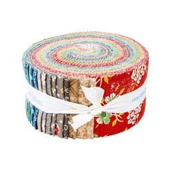 Hometown Holiday Jelly Roll (40 Pieces) by Lori Holt for Riley Blake 2.5 x 44 inches (6.35 cm x 111.76 cm) Fabric Strips DIY Quilt Fabric