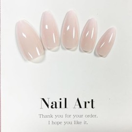 TOGZOM Uñas Postizas Ombré, Almendra Mediana, Stiletto, Acrílicas Brillantes, Con Pegamento, Con Degradado Blanco, Para Mujeres Y Niñas, 24 Unidades