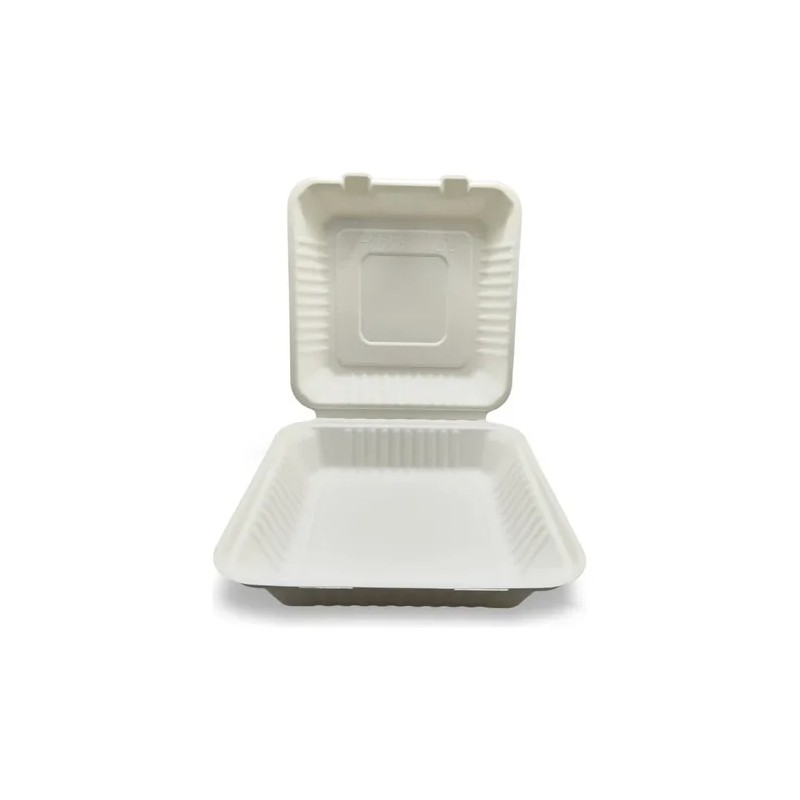 Contenedor Biodegradable 9 X 9 .de Caña 200 Pzs Especial.