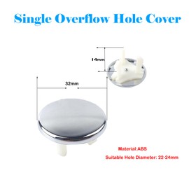 4 Pieces Bathroom Basin Sink Overflow Cover Rings Sink Overflow Ring Hole Round Basin Trim Drain Cap Cover for Kitchen Bathroom
