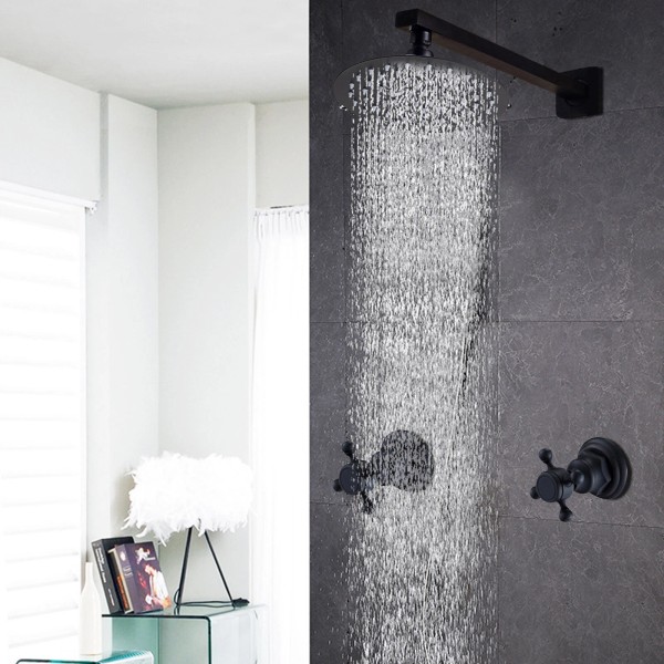 Unbranded Shower Faucet Set Rainfall Shower Head Combo System w/Mixer