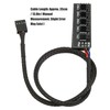 2Pcs PWM Fan Hub 5 Way 4Pin 13.8in Cable Length