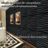 Atf Paneles Decorativos 3d Negro 30x30cm 20 Piezas Con Cinta