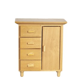 Melody Jane Dolls House Baby Wardrobe Light Oak Cupboard Miniature Nursery Bedroom Furniture