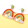 Teacher Pencil Earrings for Women Beaded Pencil Dangle Earrings Statement