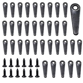 bociloy 100Pcs Picture Frame Turn Button Fasteners with Screws, 6x21mm Metal Photo Frame Hardware Backing Clips for Hanging Pictures, Posters, Drawing Crafts - Black