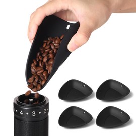 Bincoo Flexible Silicone Coffee Dosing Cup - No-Spill Bean Pouring for Grinders, Pepper & Spice Mill Funnel, Multi-Use Weighing & Pouring Tool, Kitchen Prep Measuring Dish, Set of 4