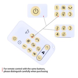 ZWP Replacement Remote Control fit for Woozoo 5-Speed Globe Fan 2024 Model 2354207 PCF-SC15T-CT