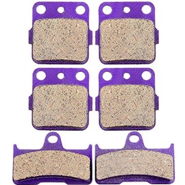 Carbon Fiber Brake Pads ECCPP Motorcycle Replacement Front and Rear Braking Pads Kits Set for 2003-2008 for Yamaha YFM 660 Grizzly Hunter