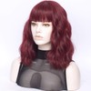 FVCENT Short Curly Shoulder Length Full Bang Wavy Women's Wig