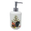 Caroline's Treasures BB9203SOAP Dutch Bantam Chicken Christmas Ceramic Soap Dispenser,