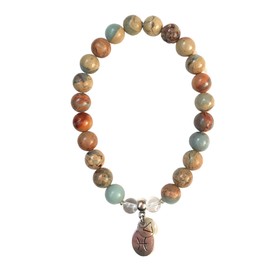 Pisces Zodiac Bracelet with Moon Sign and Water Element Charms for Inner Peace