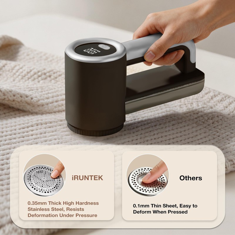 Rechargeable Fabric Shaver,3-Speed Lint Remover for Clothes,Black