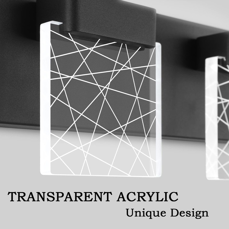 Aipsun Black Bathroom Light Fixtures Modern Vanity Lighting Fixtures LED