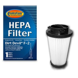 EnviroCare Premium Replacement HEPA Vacuum Filters Designed to Fit Dirt Devil Dynamite, Quickvac, Power Stick, and Power Reach Uprights. Type F2