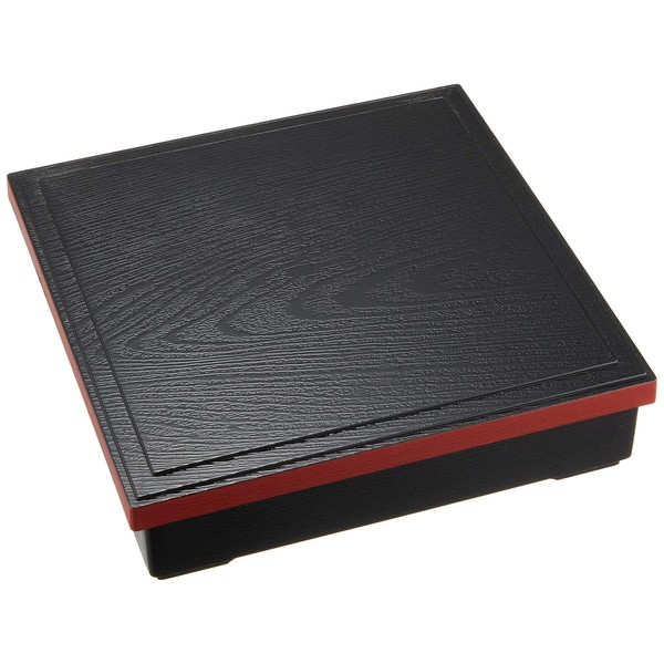 Shokado Bento Box, Shokado DX 7.5 Dividers, Vermilion Kurobuchi Size: Approx. W 8.9 x D 8.9 x H 2.4 inches (22.5 x 22.5 x 6 cm) 72860