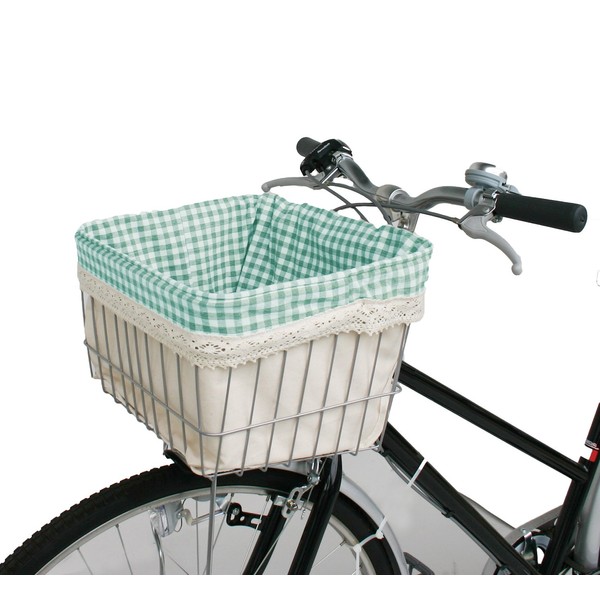 MARUTO D-7F Inner Type Front Basket Cover, Checked/Green