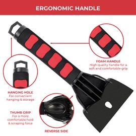 GADLANE Ice Scraper for Car Windscreen - 2pcs x Long Handled Car Ice Scraper Anti-Scratch 9.5-Inch Set, the Ideal Durable Car Window Scraper for Efficiently Scraping Frost & Ice - Car Deicer 2 PACK