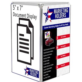 Marketing Holders 10 Pack Menu Holder Table 3-Sided Promotions 5”W x 7”H Cuisine Food Triangle Shape Clear Acrylic Display Drinks Appetizers Restaurants Bars Frames Multi Sides Drink Specials
