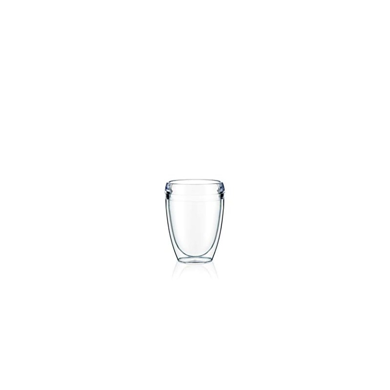 Bodum Double Wall Tumbler, Transparent/Green, 0.35 l-Pair