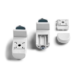 Stofftex Clamp Support, Clamp Holder Fastening For Pleated Blinds Without Drilling, 4 Pieces, White